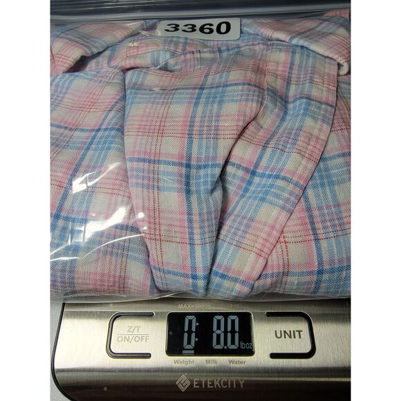 Brooks Brothers Irish Linen Pink & Blue Plaid Button Shirt - Medium - Picture 6 of 6
